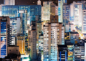 Sao Paulo city by night (photo)