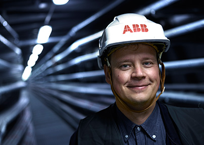 ABB employee at copper mine in Sweden (photo)