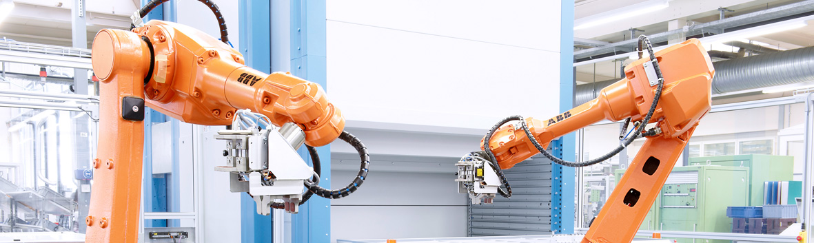 ABB robots working on a low voltage products production site in Switzerland (photo)