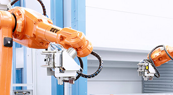 ABB robots working on a low voltage products production site in Switzerland (photo)