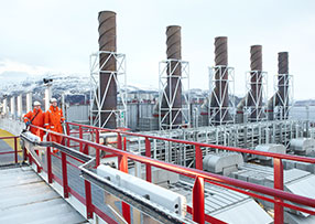 ABB engineer in a water purification plant