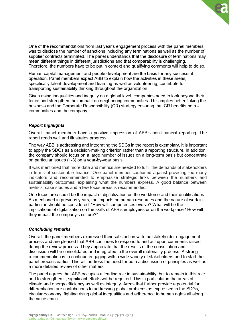 ABB Stakeholder Panel statement – page 4 of 4 (document)